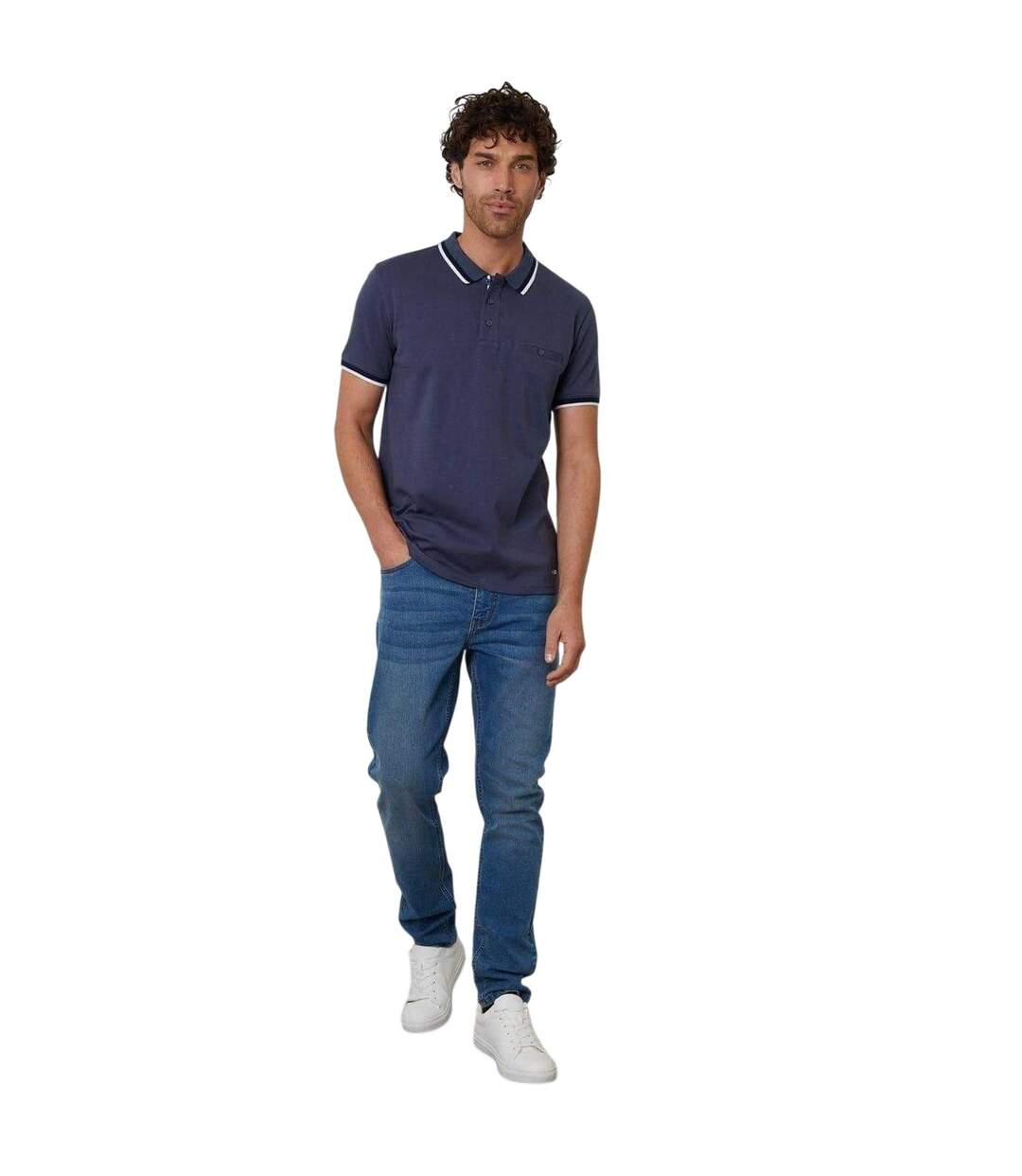 Polo Femme Bleu Threadbare-1