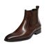 Mens Full Grain Leather Ankle Boots Dark Brown Mascot-3