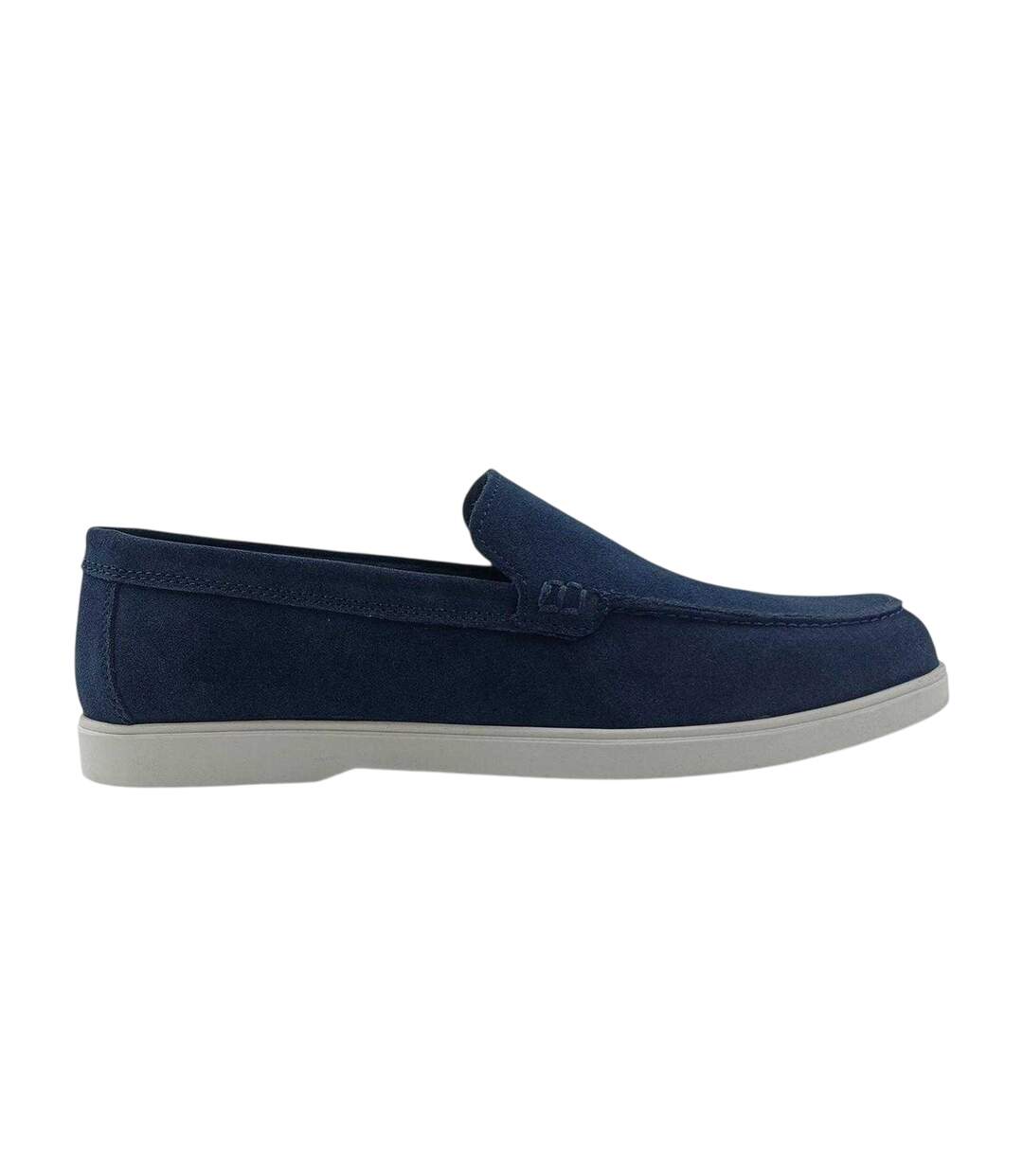 Mens Leather Slip-on Moccasins Navy Jack Wills-4