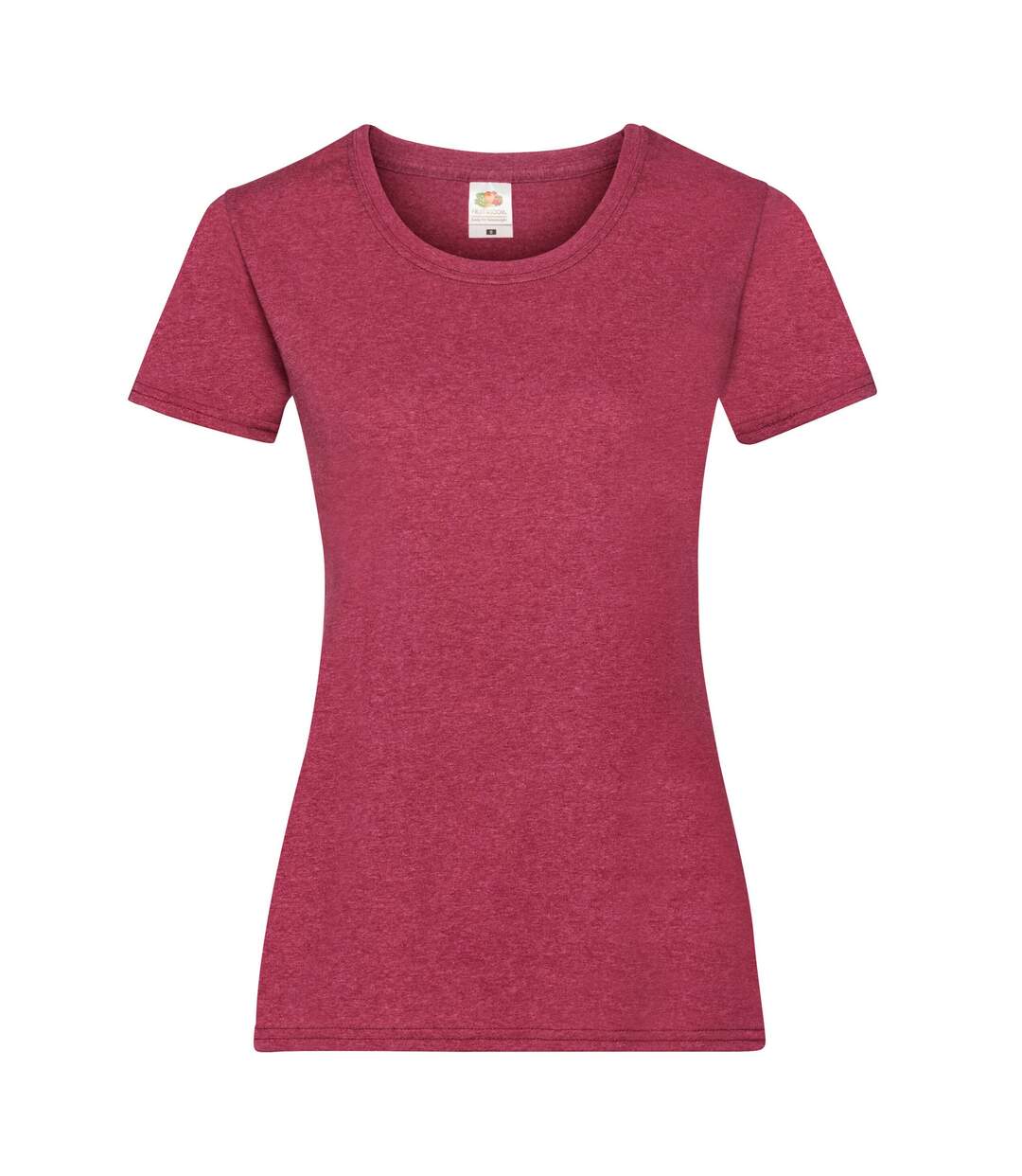 T-shirt Valueweight Femme Rouge Chiné Fruit Of The Loom-1