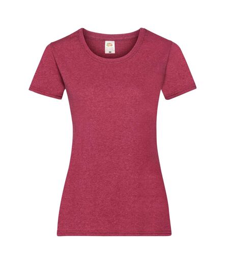 T-shirt Valueweight Femme Rouge Chiné Fruit Of The Loom