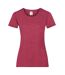 T-shirt Valueweight Femme Rouge Chiné Fruit Of The Loom-1