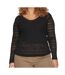 Blouse en Dentelle Noir Femme Vila Curve Chikka - 44