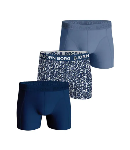 3 Pack Mens Designer Band Cotton Boxer Shorts