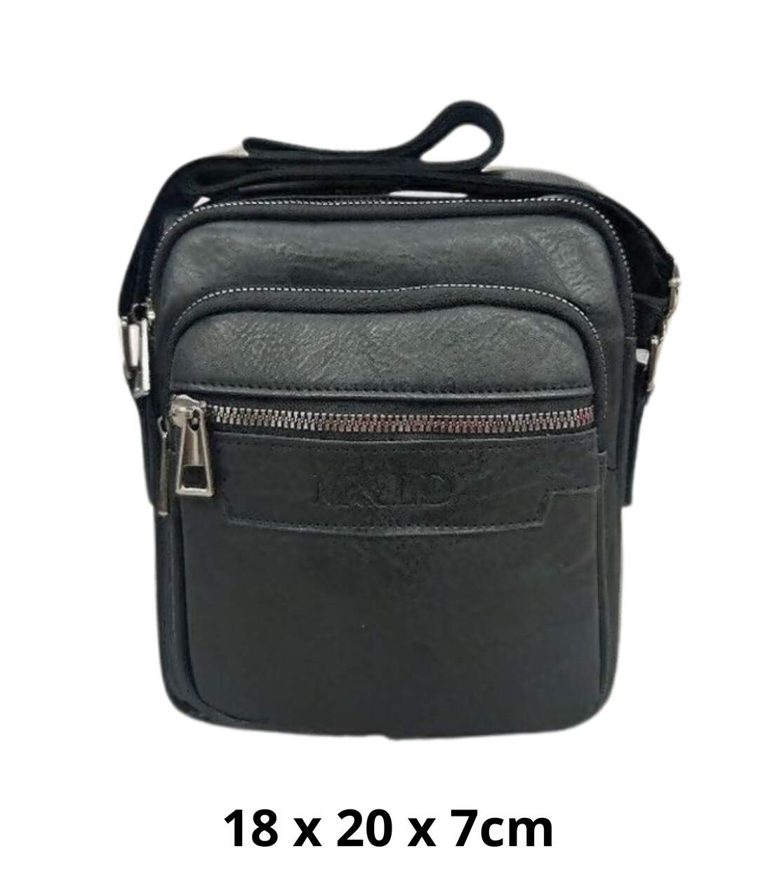 Sacoche en simili cuir noir pour homme - élégance décontractée - Choix pratique et durable-1