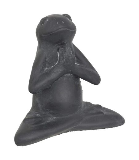 Lot de 3 Grenouilles Déco en Ciment Lia 18cm Gris