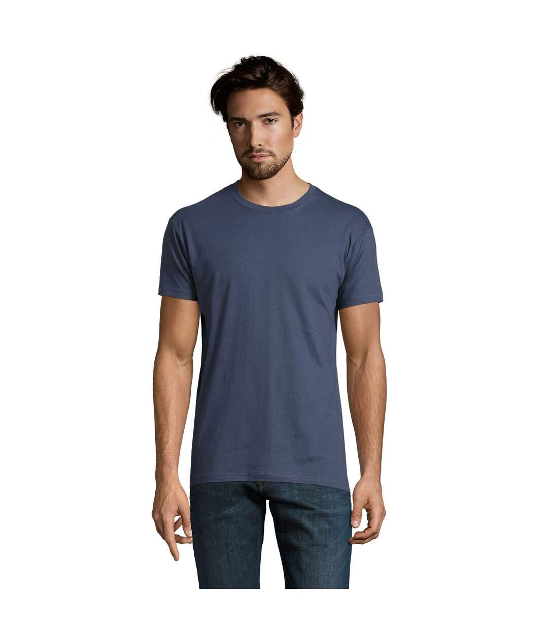 T-shirt Imperial Adulte Bleu Denim SOLS-2