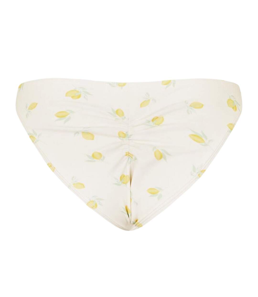 Womens/ladies Lemon High Waist Tanga White Yellow Jack Wills-3