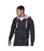 Awdis - Sweatshirt à capuche et fermeture zippée - Homme (Noir (intérieur gris)) - UTRW181