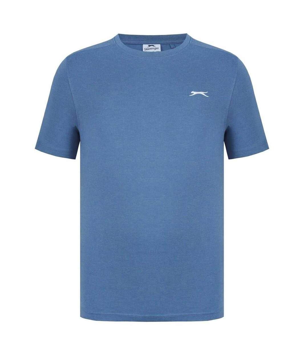 T-shirt Motif/style Logo 3d Homme Bleu Ciel Chiné Slazenger-1