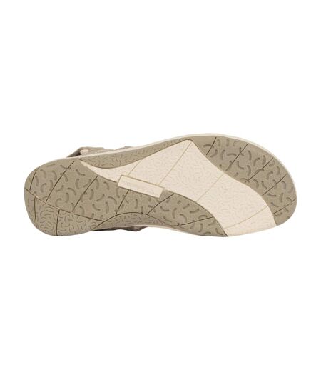 Sandales Unies En Daim À Scratch Naia Femme Taupe Trespass