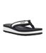 Womens/ladies Monica Nylon Flip Flops Black Off White Rocket Dog-4