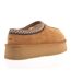 Womens/ladies Wonga Cow Suede Platform Slippers Chestnut EverAu-2