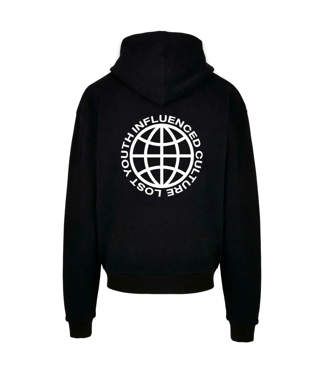 Mens Influenced Hoodie Black Lost Youth-3