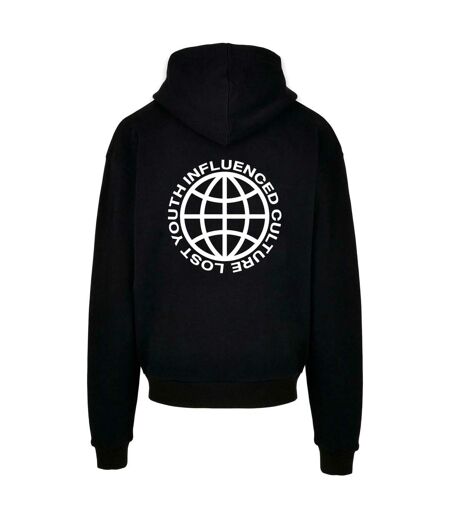Mens Influenced Hoodie Black Lost Youth