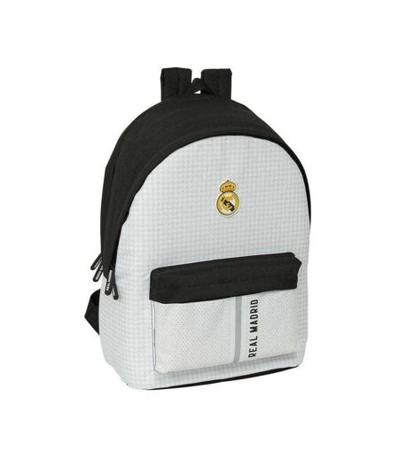 Logo Backpack One Size White Black Real Madrid CF