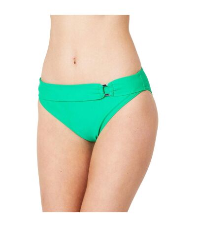 Womens/ladies ring detail bikini bottoms bright green Gorgeous