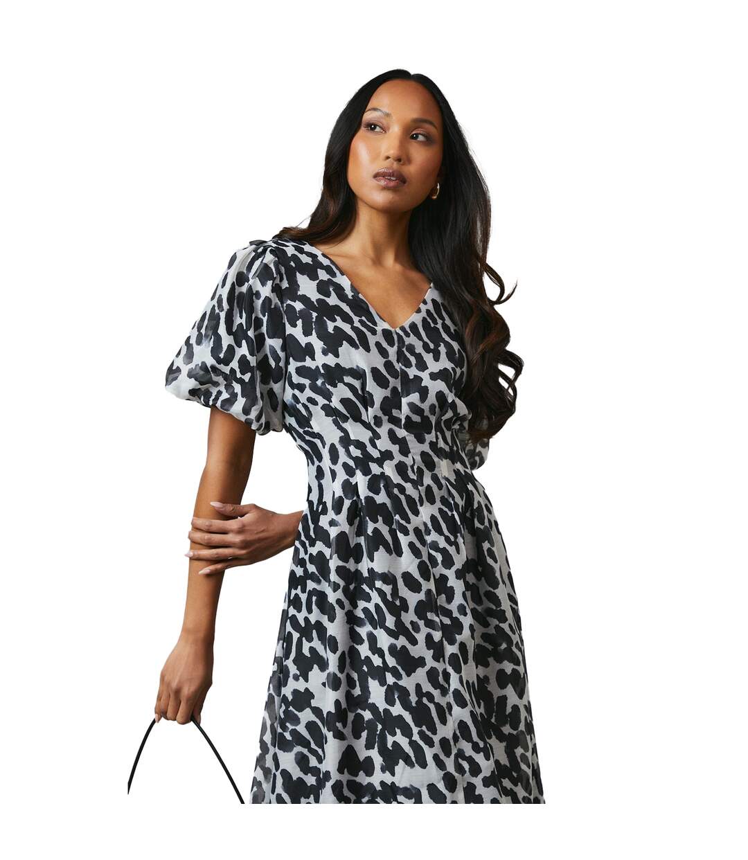 Robe mi-longue femme monochrome Principles-1