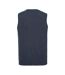 Mens knitted v neck sleeveless sweatshirt french navy Russell Collection