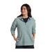 Womens/ladies alisa snow fleece quarter zip hoodie mineral blue marl Weird Fish-4