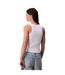 Womens/ladies Plain Tank Top Bright White Calvin Klein-3