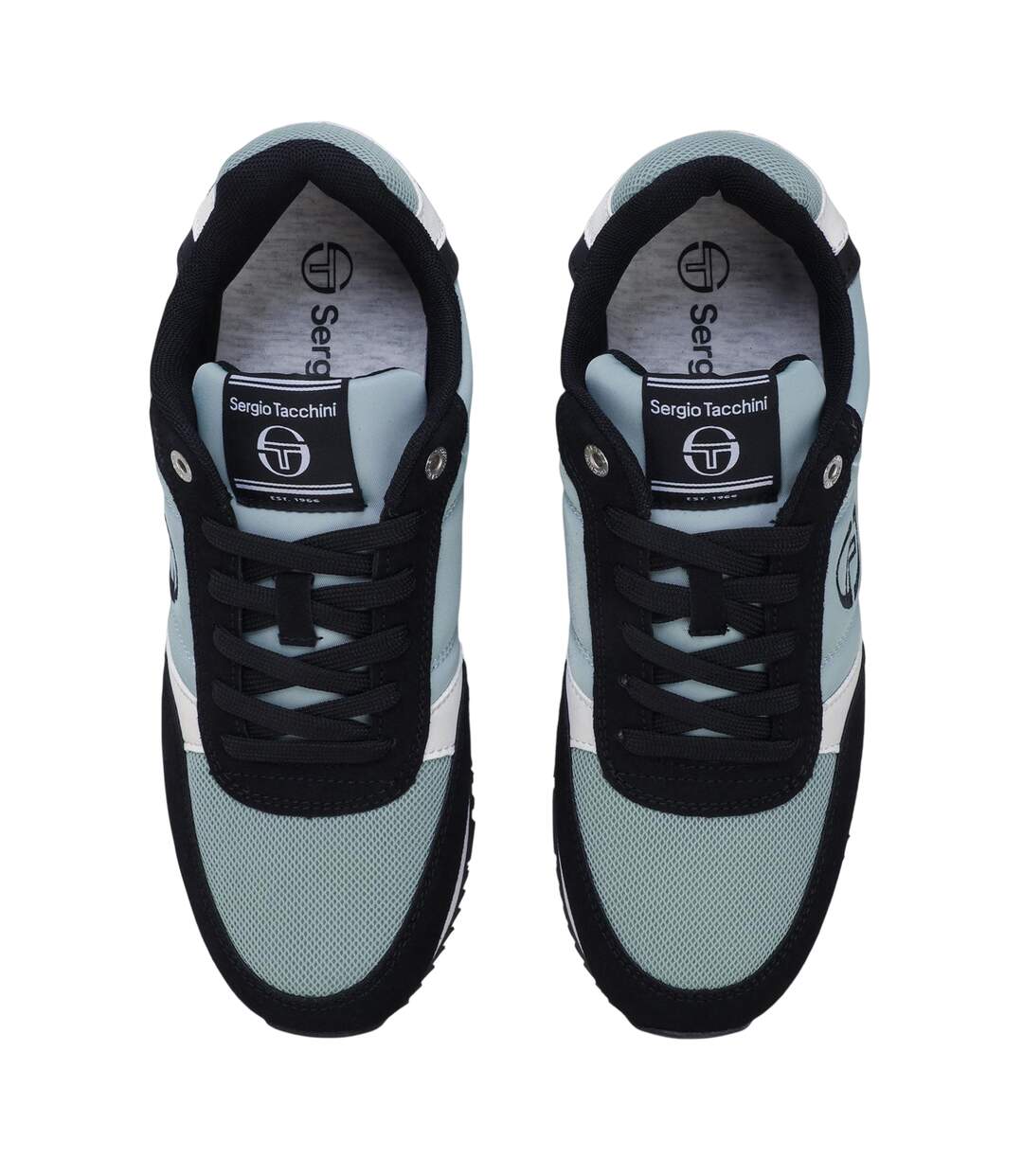 Mens Bergamo Trainers Ice Green White Black Sergio Tacchini-3