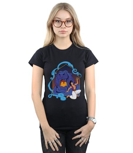 Disney T-shirt en coton Femmes/Ladies Aladdin Cave Of Wonders (Noir) - UTBI15474