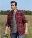 Men's Red Checked Flannel Shirt