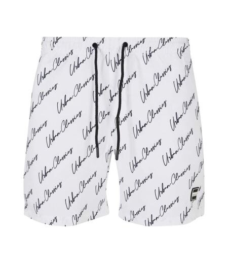 Short De Bain Motif/style Texte Homme Blanc Urban Classics