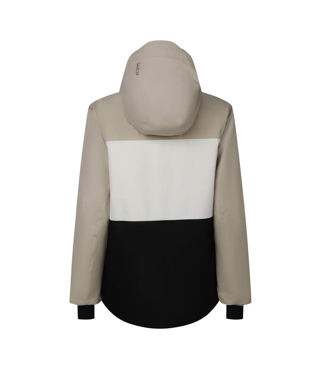 Blouson De Ski Décontracté Et Rembourré À Capuche Motif/style Blocs De Couleurs Femme Blanc Cassé Noir Dare 2B-3