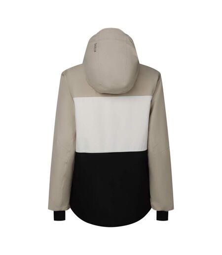 Blouson De Ski Décontracté Et Rembourré À Capuche Motif/style Blocs De Couleurs Femme Blanc Cassé Noir Dare 2B