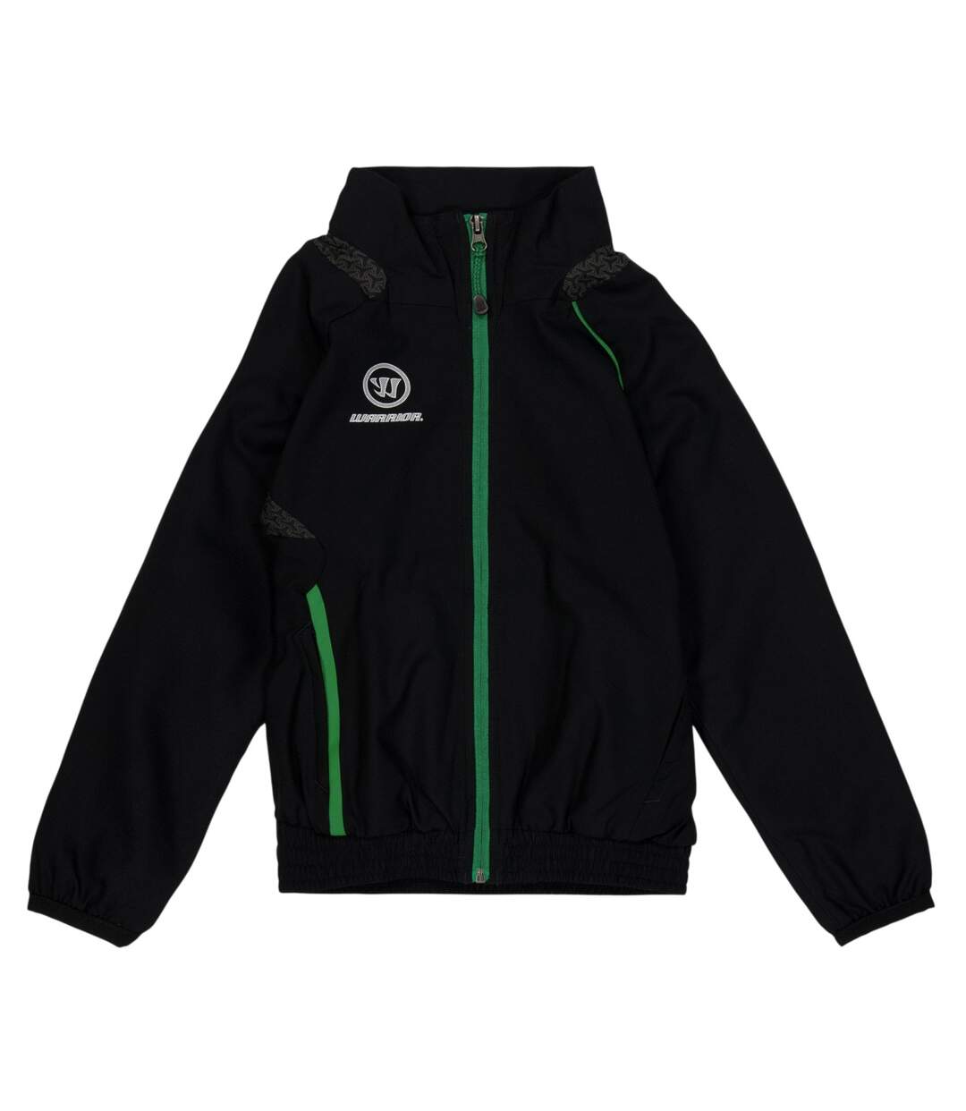 Childrens/kids Performance Training Jacket Black Warrior-1