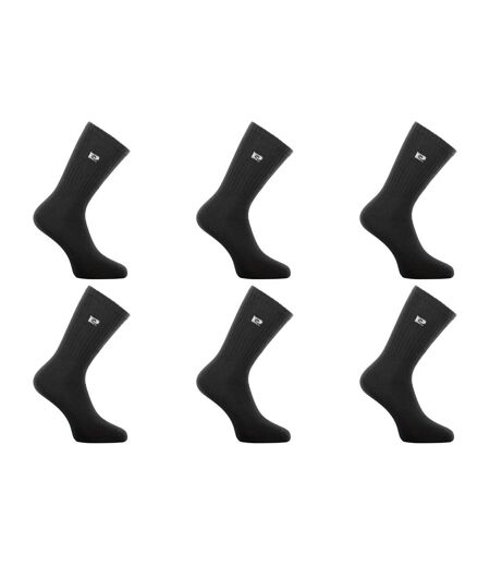 Lot de 6 paires de tennis homme uni logo noir 120 aiguilles Spugna Pierre Cardin