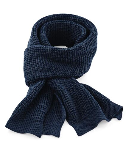 Beechfield Unisex Adult Classic Waffle Scarf (French Navy) (One Size)