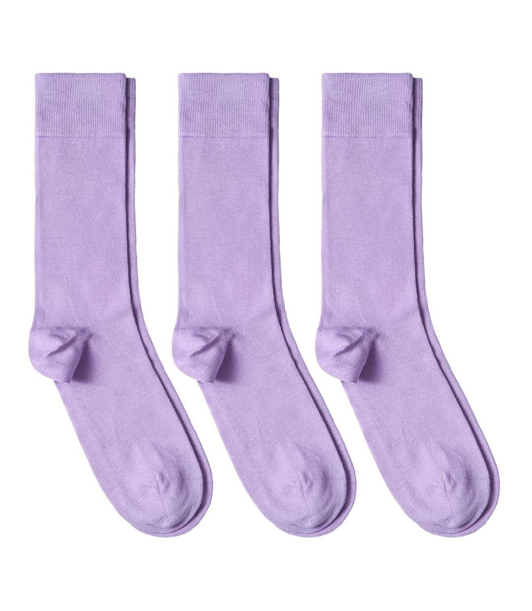 Chaussettes jersey unies – Lot 3 paires  - Fabriqué en UE