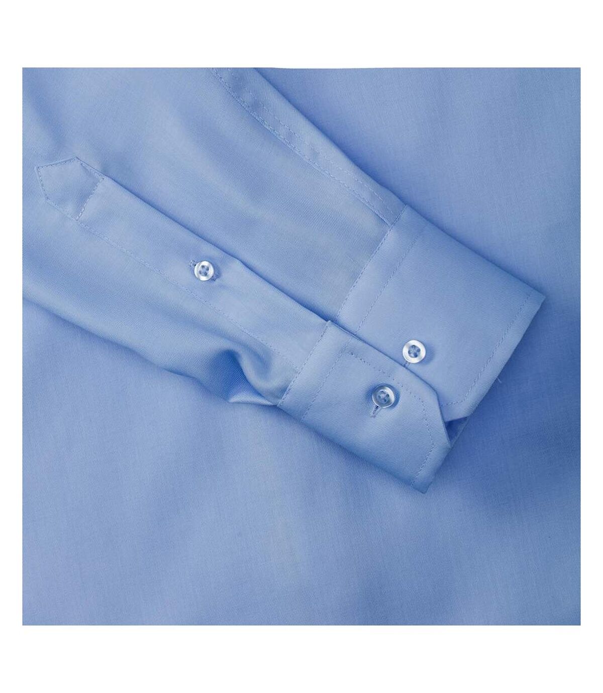 Russell Collection Mens Long Sleeve Ultimate Non-Iron Shirt (Bright Sky)