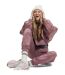 Womens/ladies Unstoppable Fleece Athletic Joggers Brown Under Armour-4
