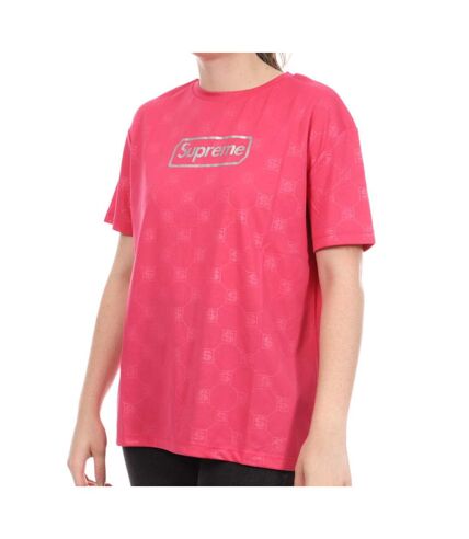 T-Shirt rose/argent femme Supreme Grip Becca - S