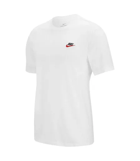T-shirt Club Homme Blanc Noir Rouge Nike