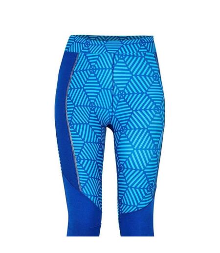 Womens/ladies Series-5 Performance Leggings Navy Marl Skins