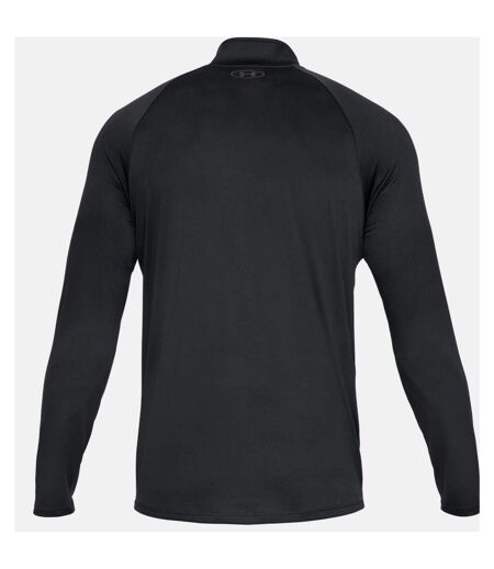 Mens 2.0 Half Zip Technical Top Black Charcoal Grey Under Armour