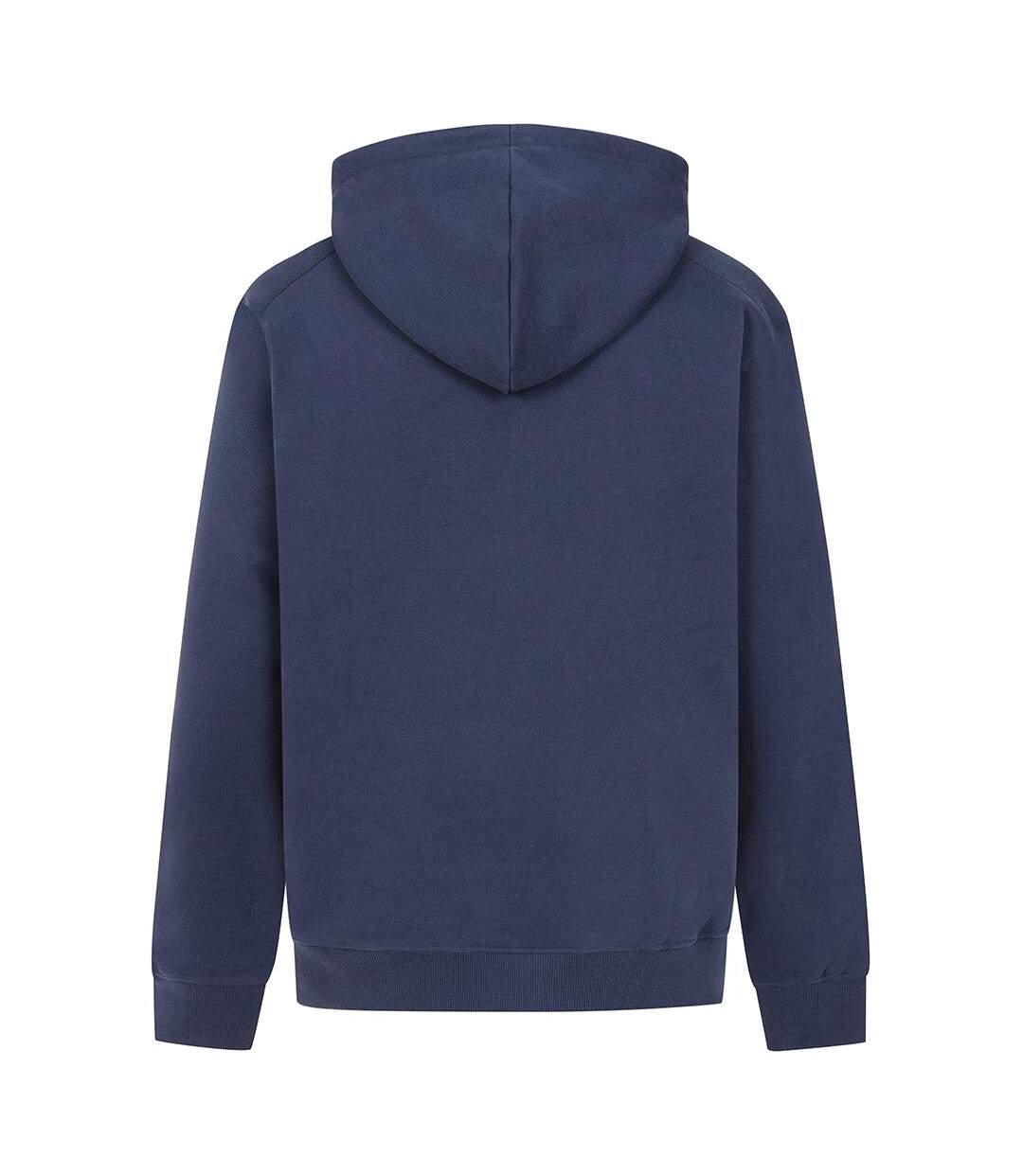 Mens Button Neck Hoodie Marine Lazy Jacks-3