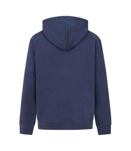 Mens Button Neck Hoodie Marine Lazy Jacks