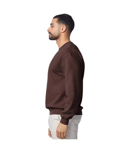 Sweat Uni À Col Ras-du-cou Heavy Blend Femme Marron Foncé Gildan