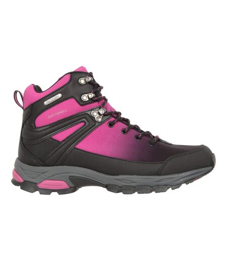 Womens/ladies shadow softshell walking boots dark pink Mountain Warehouse