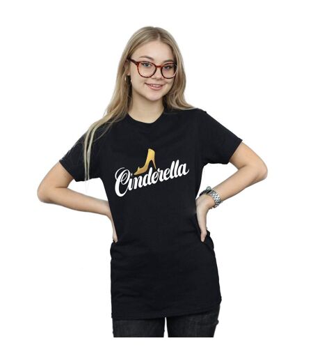 Disney - T-shirt CINDERELLA SHOE LOGO - Femme (Noir) - UTBI17835