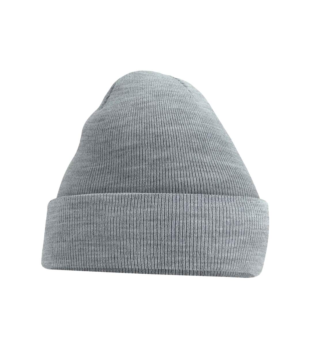 Bonnet Motif/style Uni Original Adulte Cendre Beechfield-1
