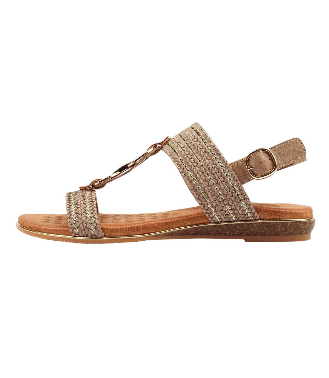 Sandales Mila Femme Marron Kaki Lunar-2