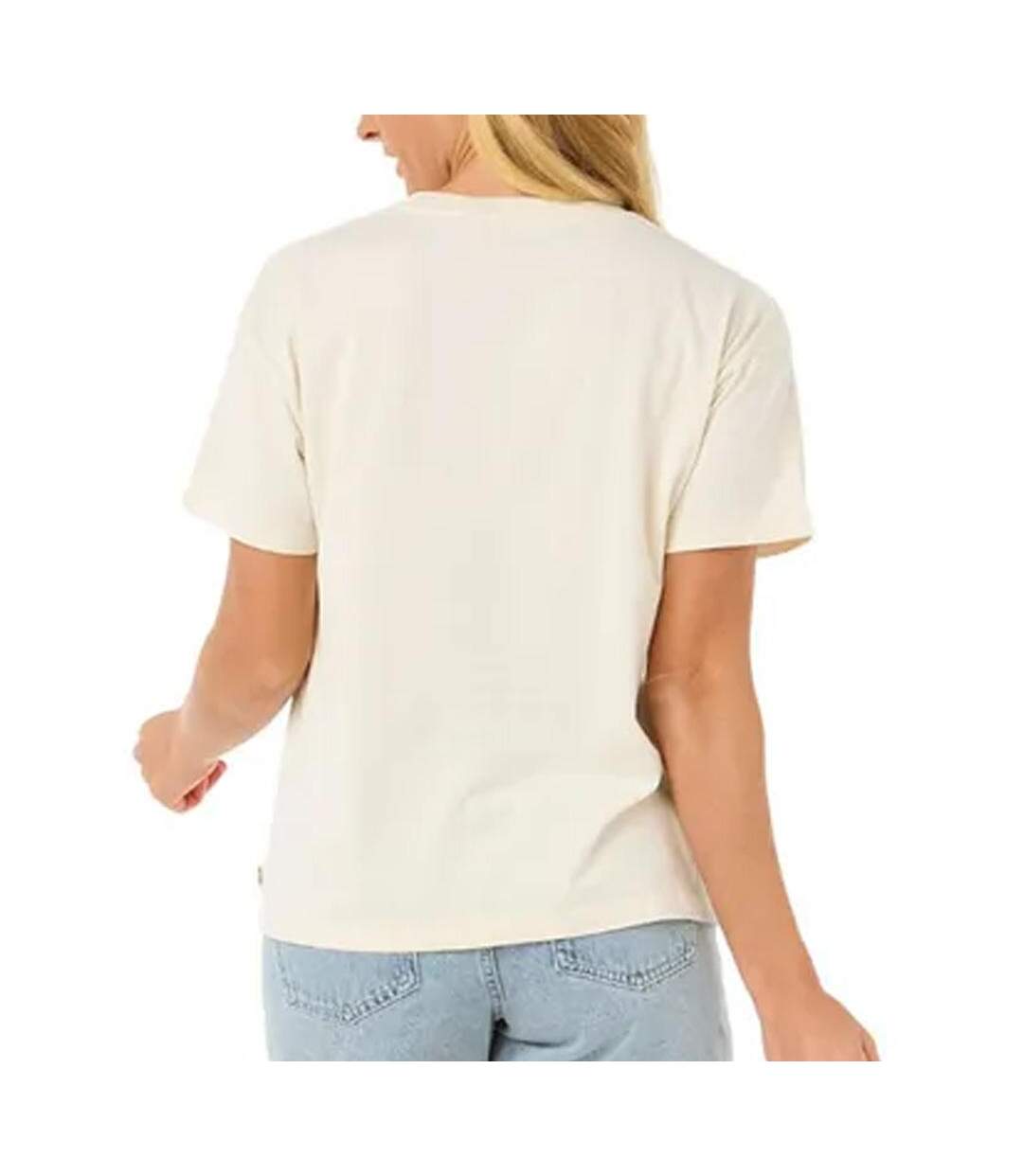 T-Shirt écru femme rip curl sun & sea relaxed-2