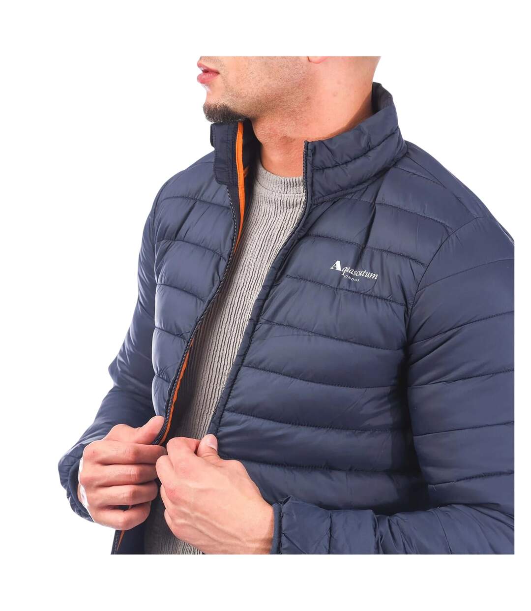 Mens Puffer Jacket Navy Aquascutum-4